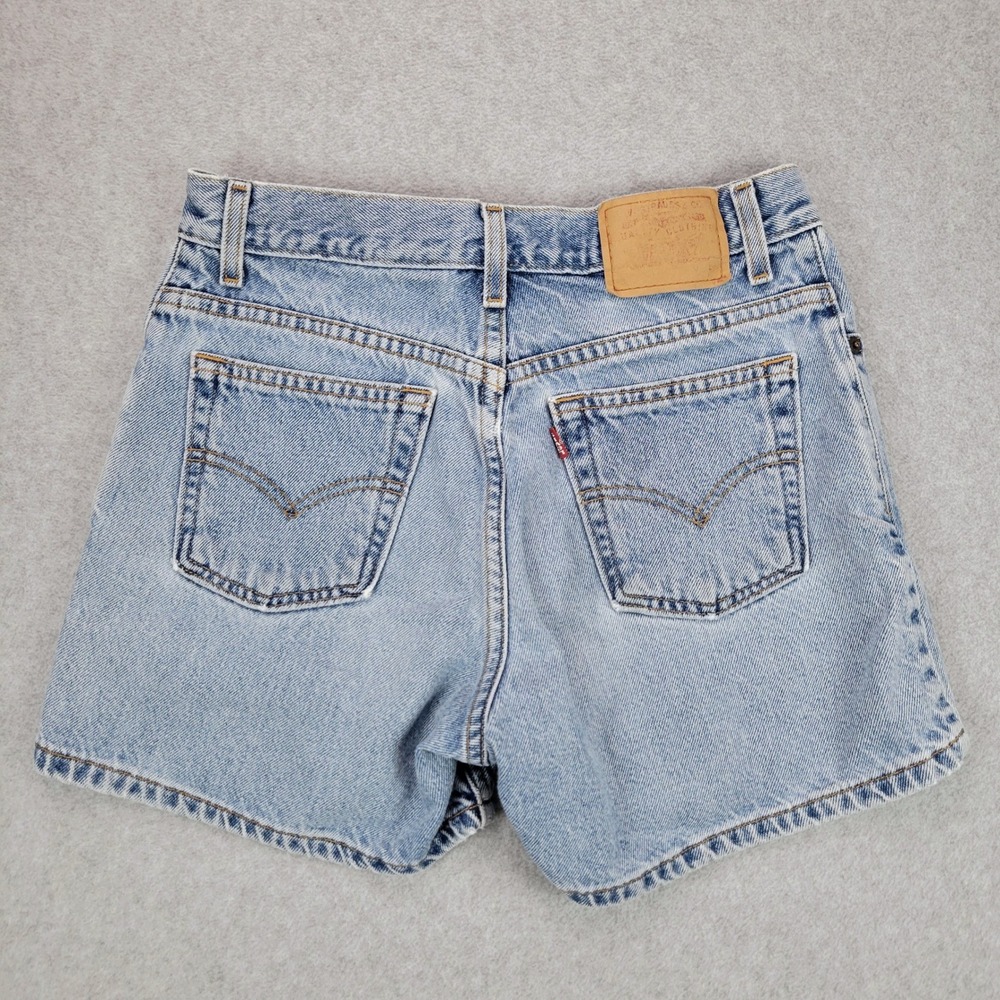 Levi's Denim Shorts Juniors 7 Light Blue High Rise 100% Cotton Vintage 4095 - Picture 4 of 8